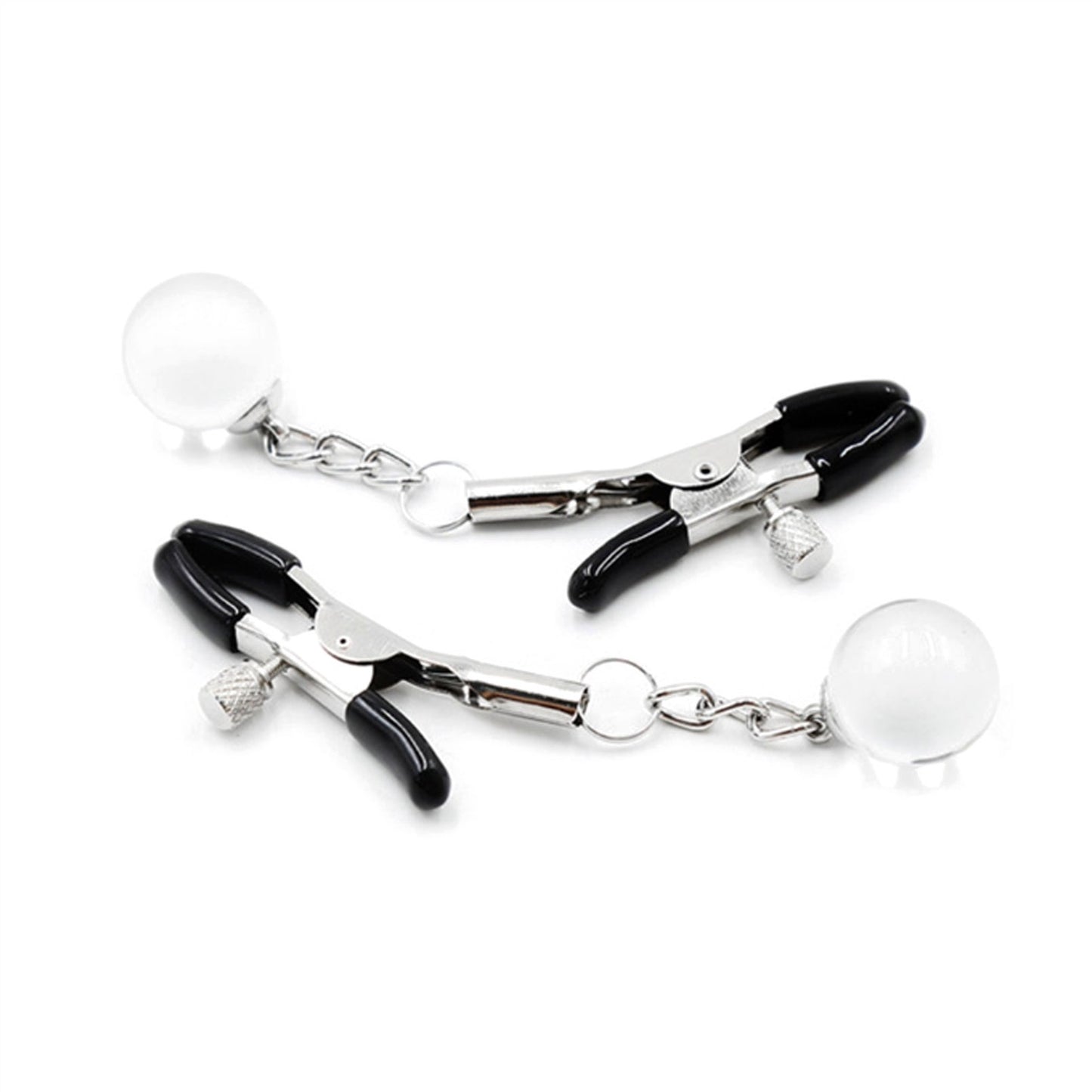 Golden Pendant Glass Ball Metal Mimi Clip Nipple C