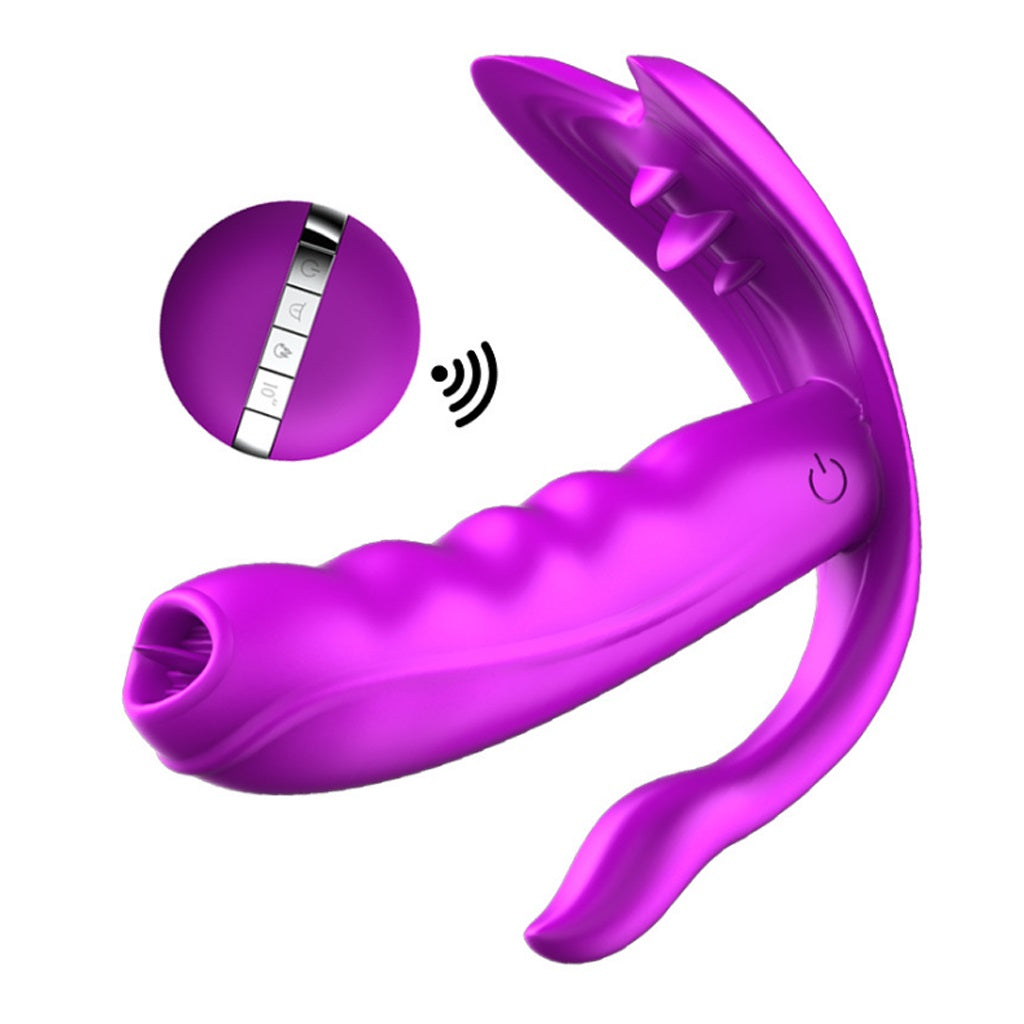 7 Frequency Vibration Purple Butterfly Type Wirele