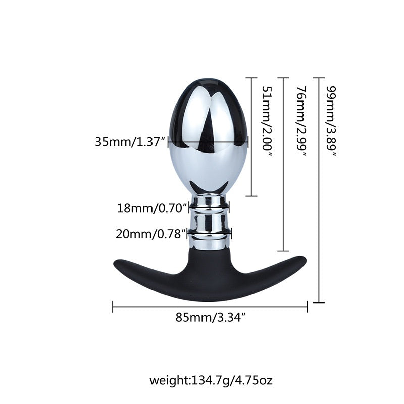Anal Plug Trainer Kit, 6 PCS Metal Butt Anal Plugs