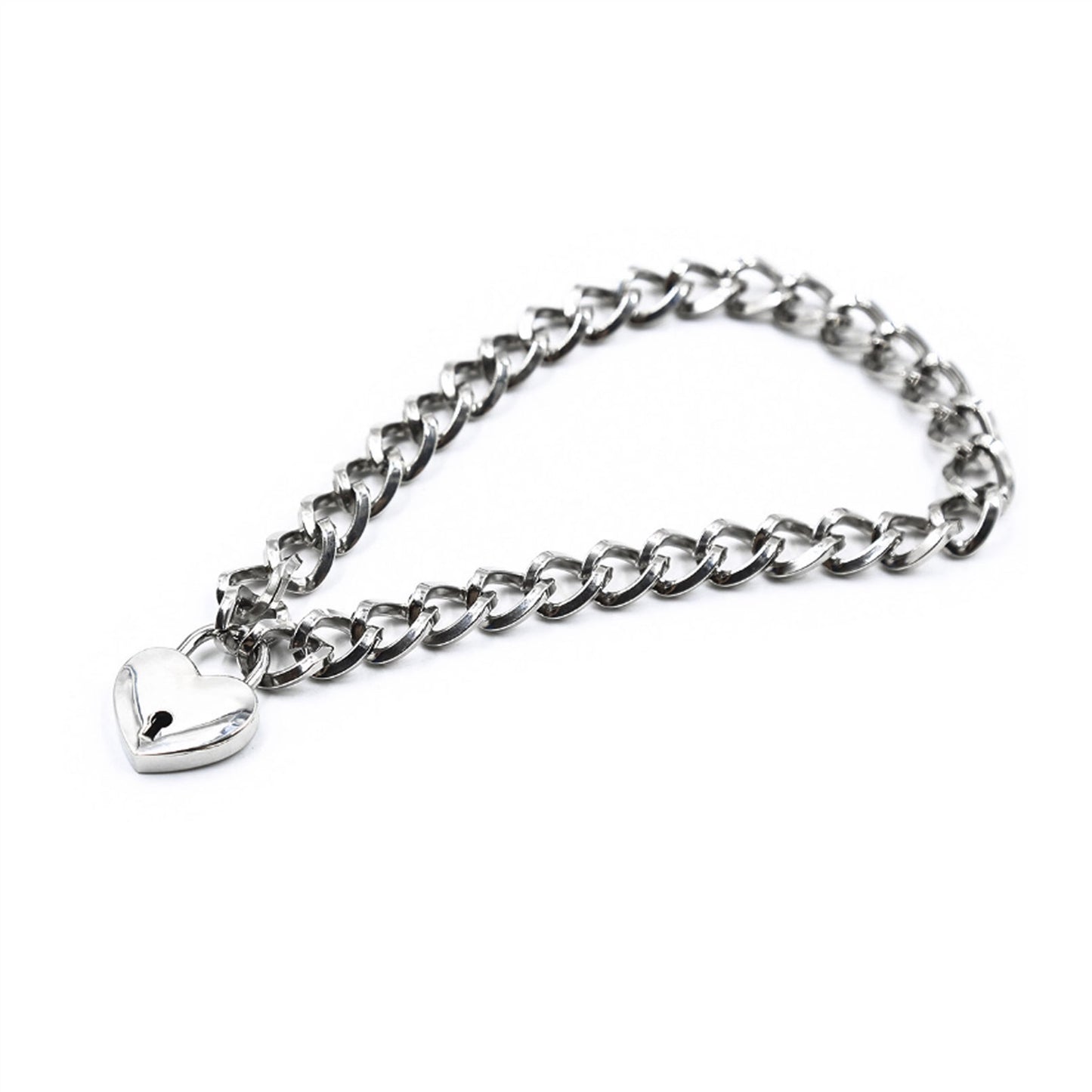 Chain Neck Sleeve Heart Shaped Lock Cuffs Necklace