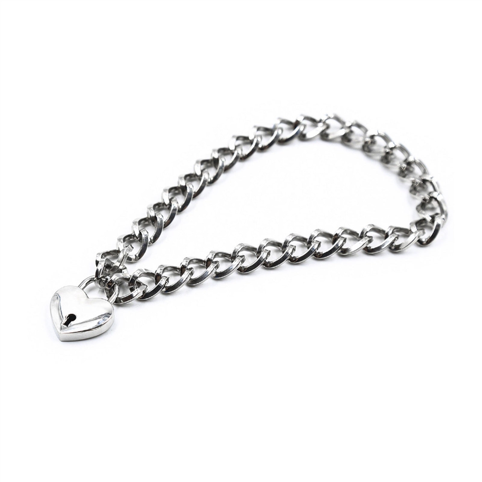 Chain Neck Sleeve Heart Shaped Lock Cuffs Necklace