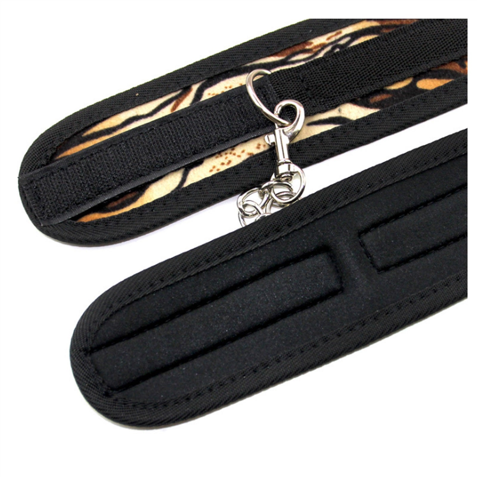 Webbing Handcuffs Gold Rivet Chain Cuff Punk Rock 