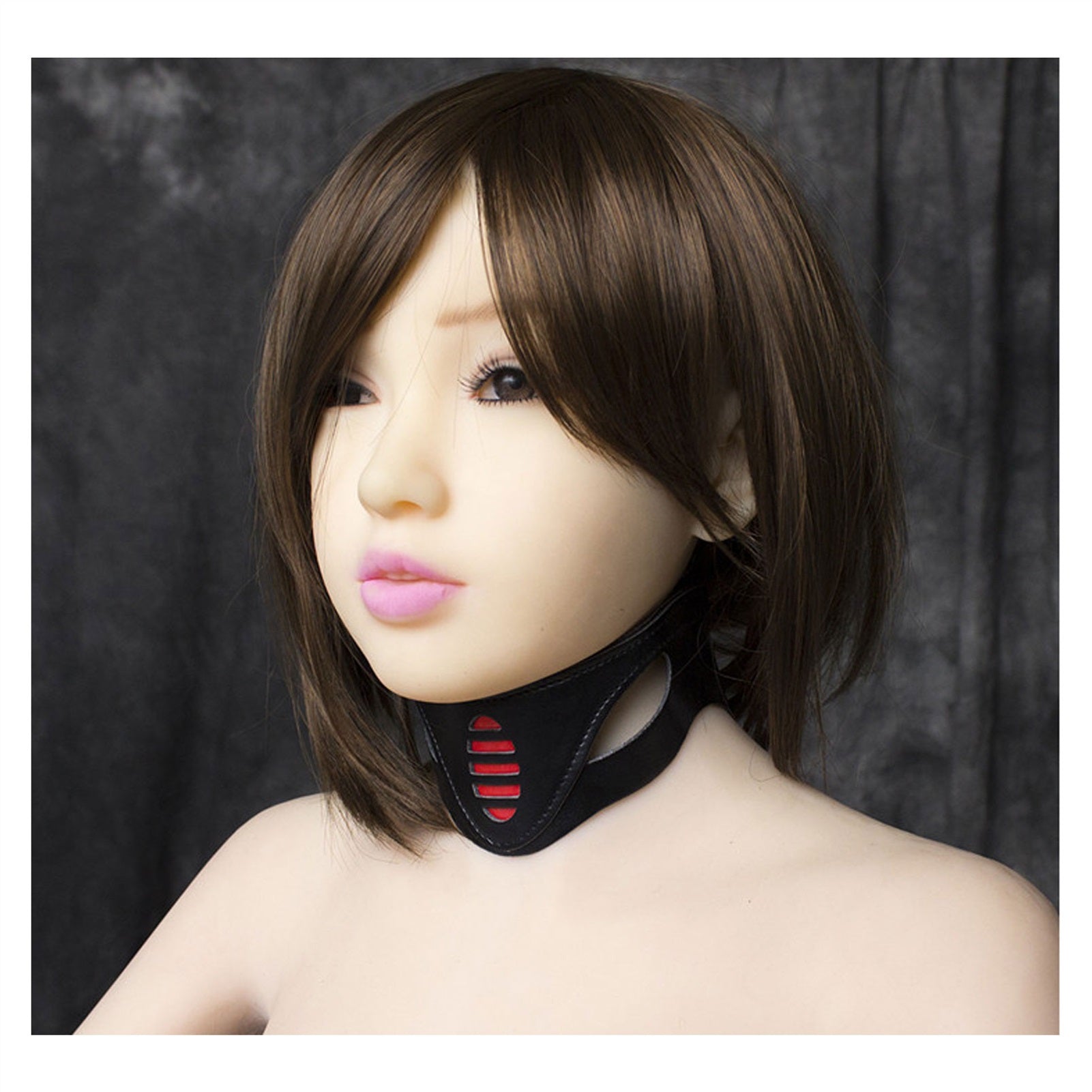 PU Leather Choker Collar Necklace Adjustable Size 