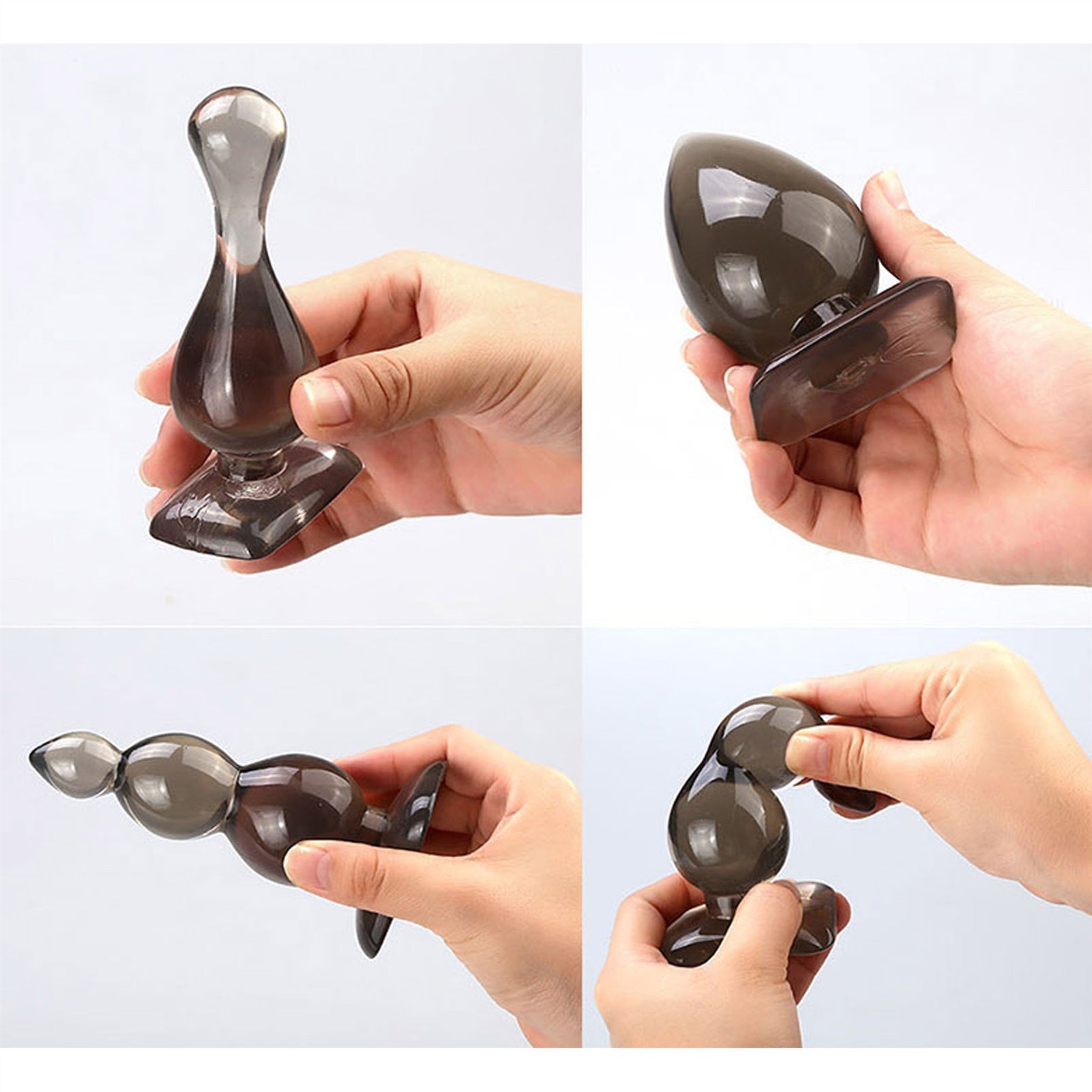 Crystal Glass Adult Toy Metal Anal Plug Ring For C