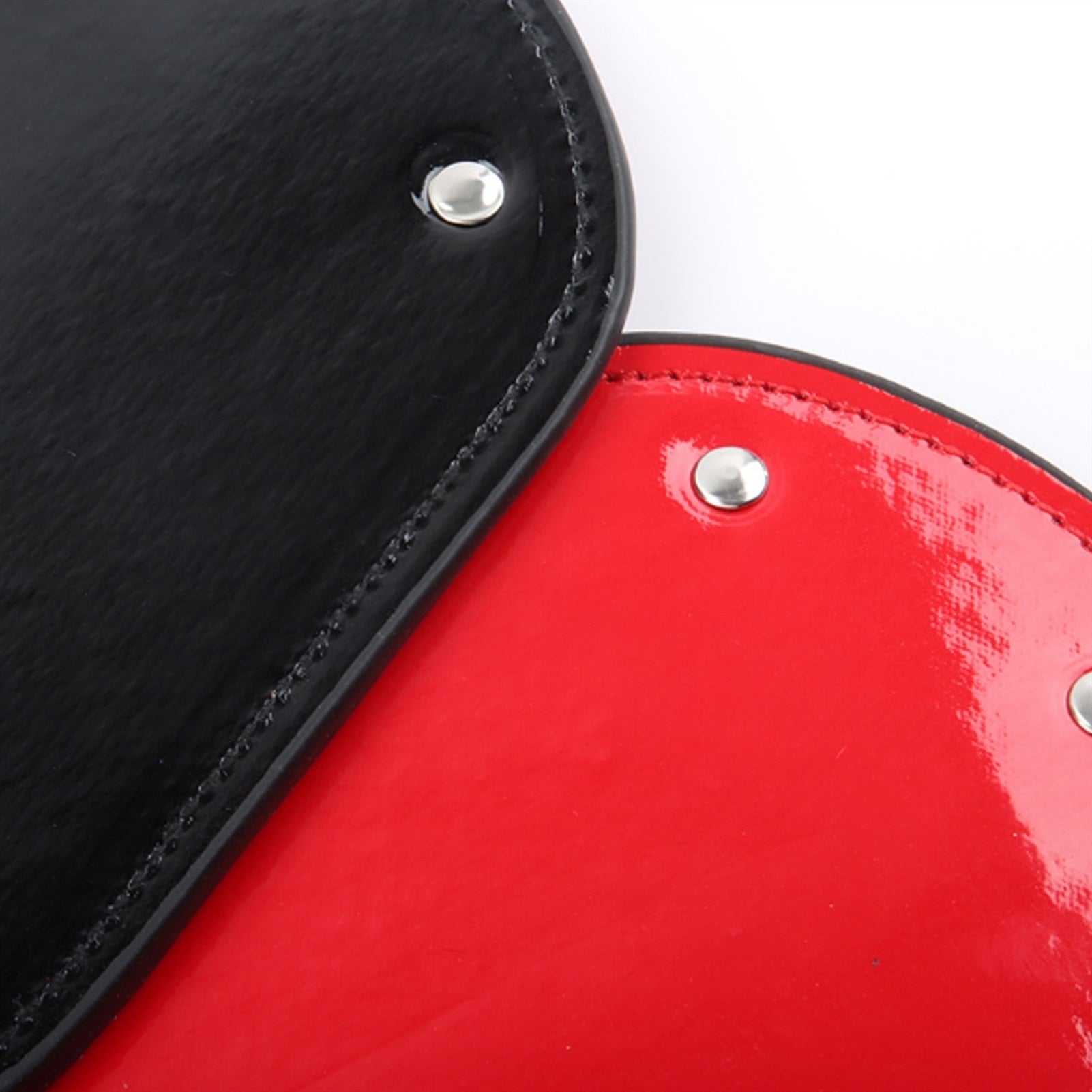 Black Red Two-toned PU Patent Leather Hand Racket 