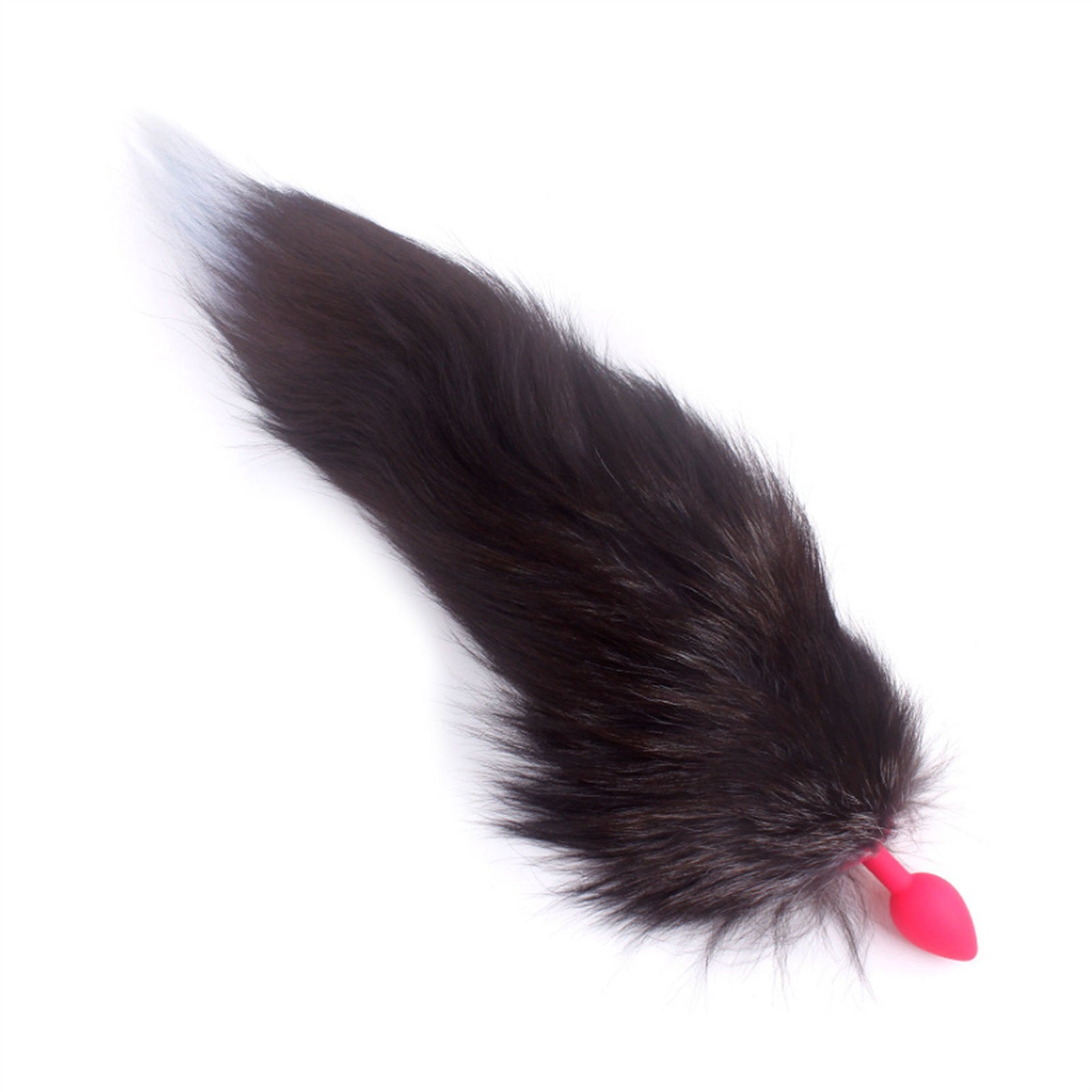 Fox Tail Artificial Fur Stainless Steel Crystal Je
