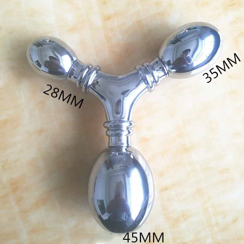 3 in 1 Stainless Metal Anal Butt Plugs Jewelry Ana