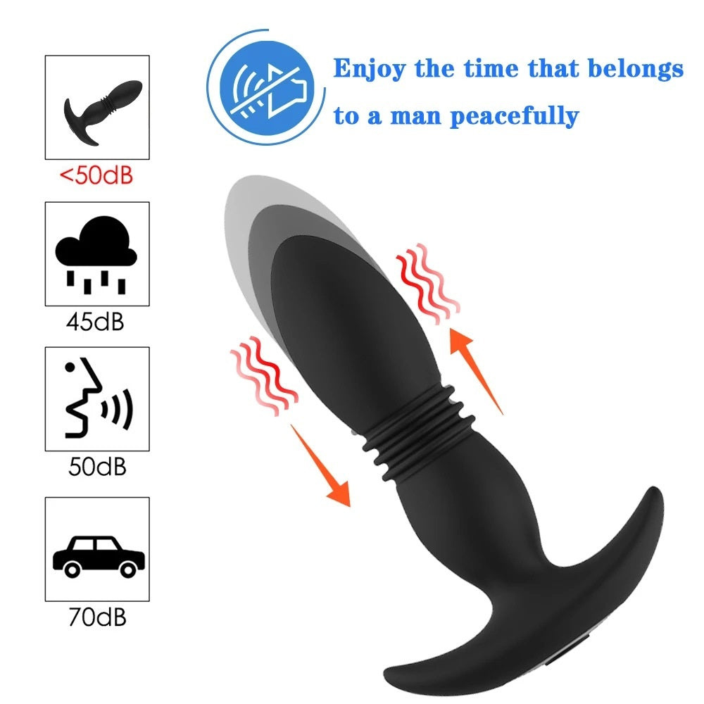 Anal Vibrator with 12 Vibrating Modes & Thrusting 