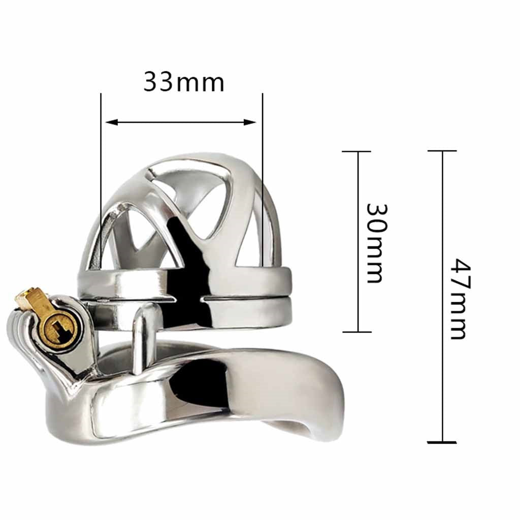 Male Chastity Device Stainless Steel Cock Cage Rin