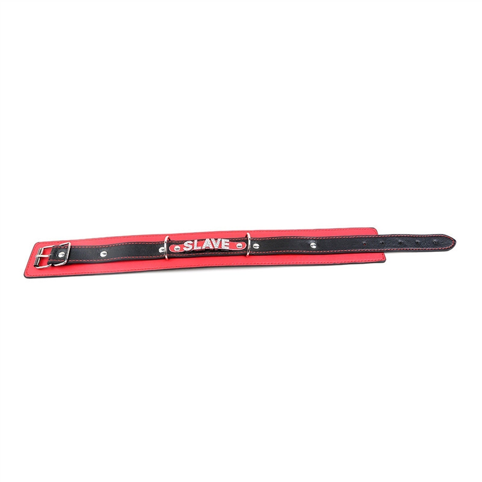 Nightclub Punk Rock Bling Red PU Leather Choker Co