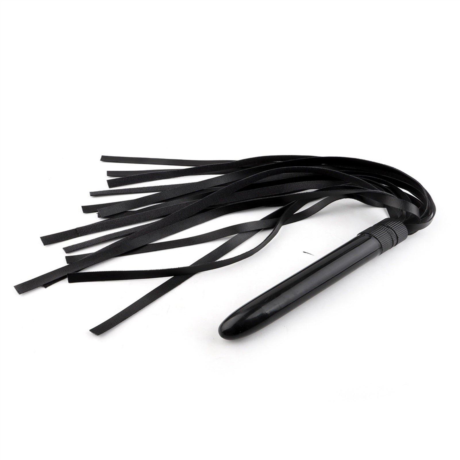 Black PU Leather Horse Whip Anal Plug To Pat For C