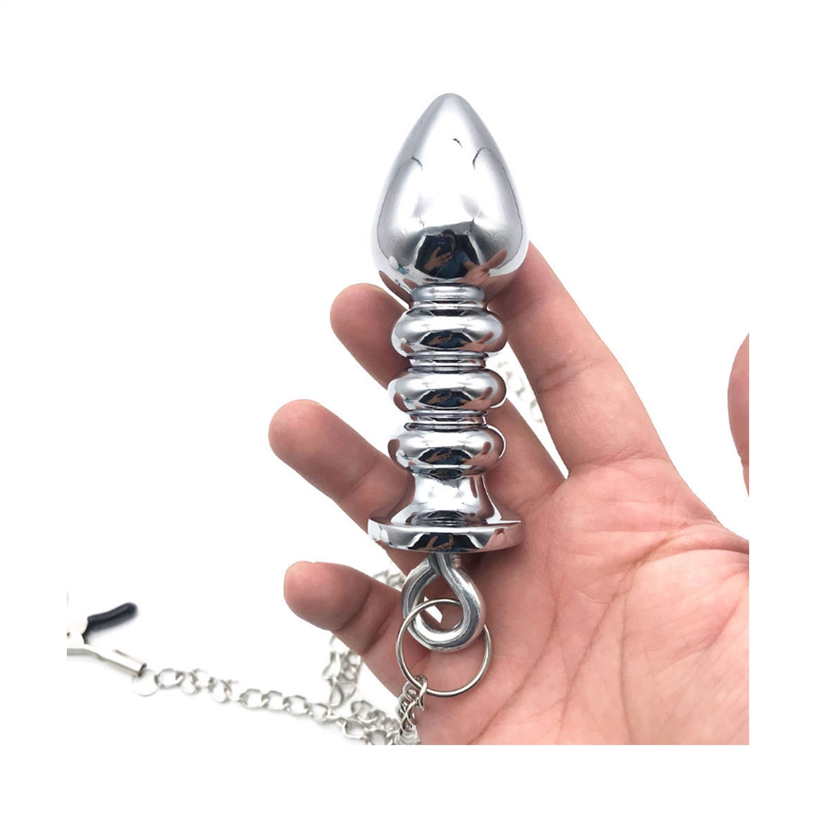Long Chain Metal Nipple Clamp Female Clamp Plug Je