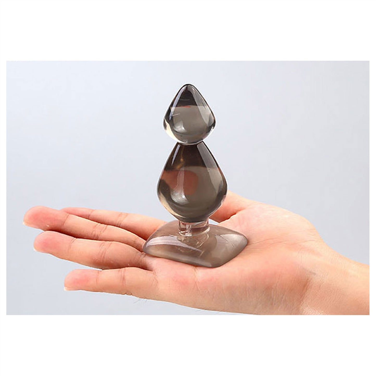 Crystal Glass Adult Toy Metal Anal Plug Ring For C