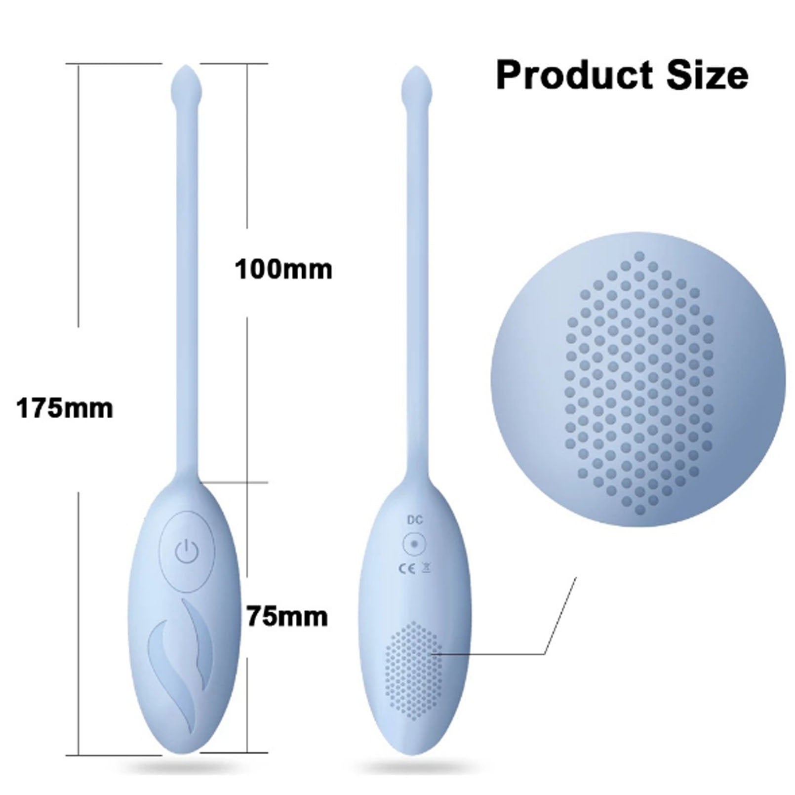 USB charging wireless remote control oval vibratio