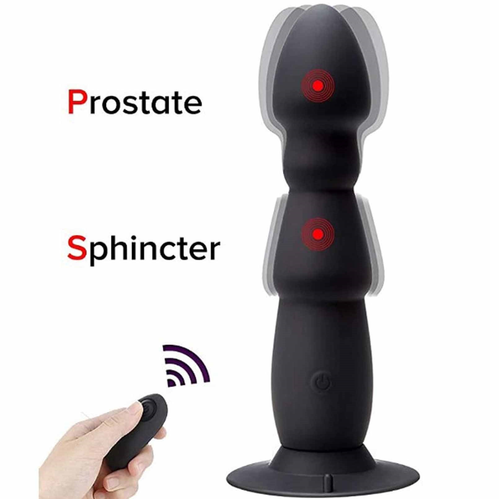 Wave-Motion Vibrating Prostate Massager Remote Con