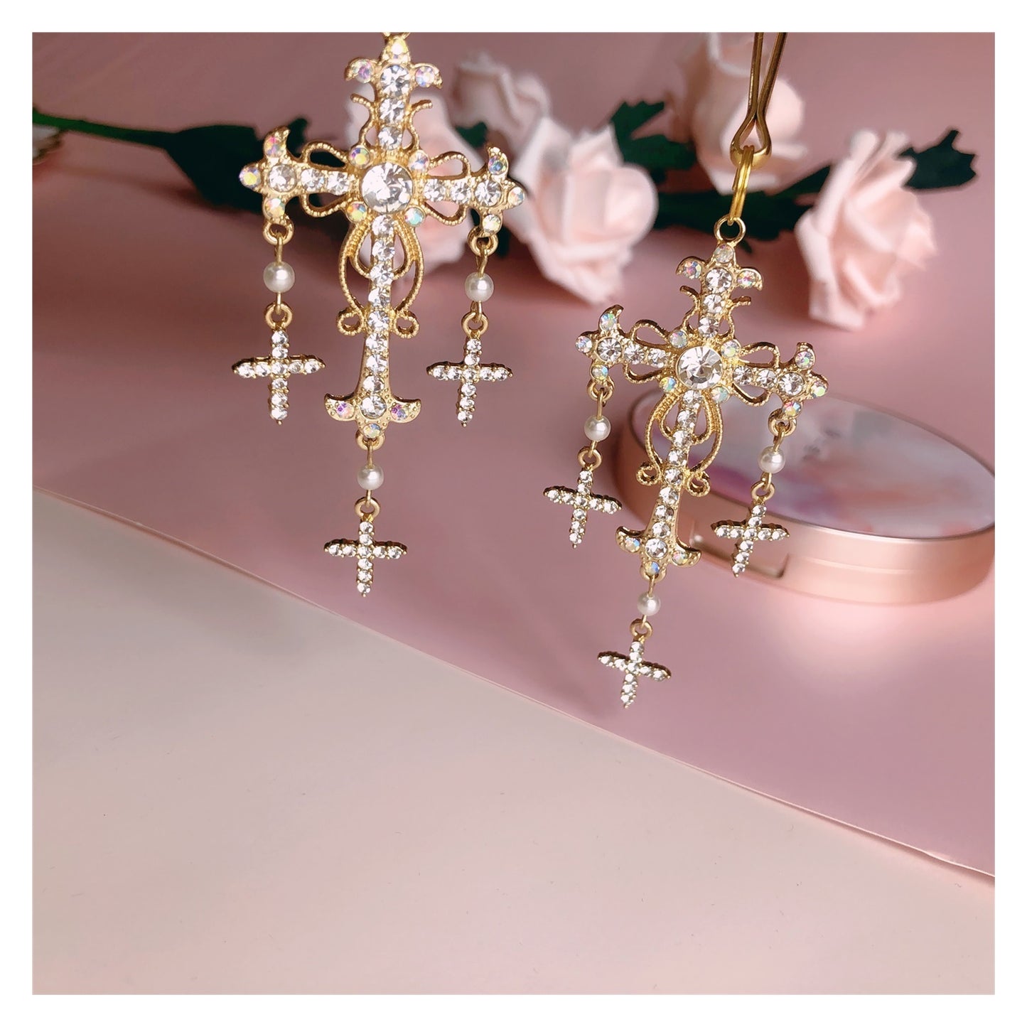 1 Pair Breast Nipple Clamps Clip Rhinestone Heart 