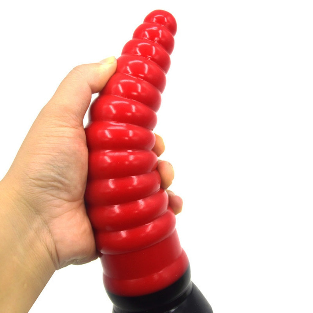 Black Red Liquid Silicone Dildo Penis With Suction