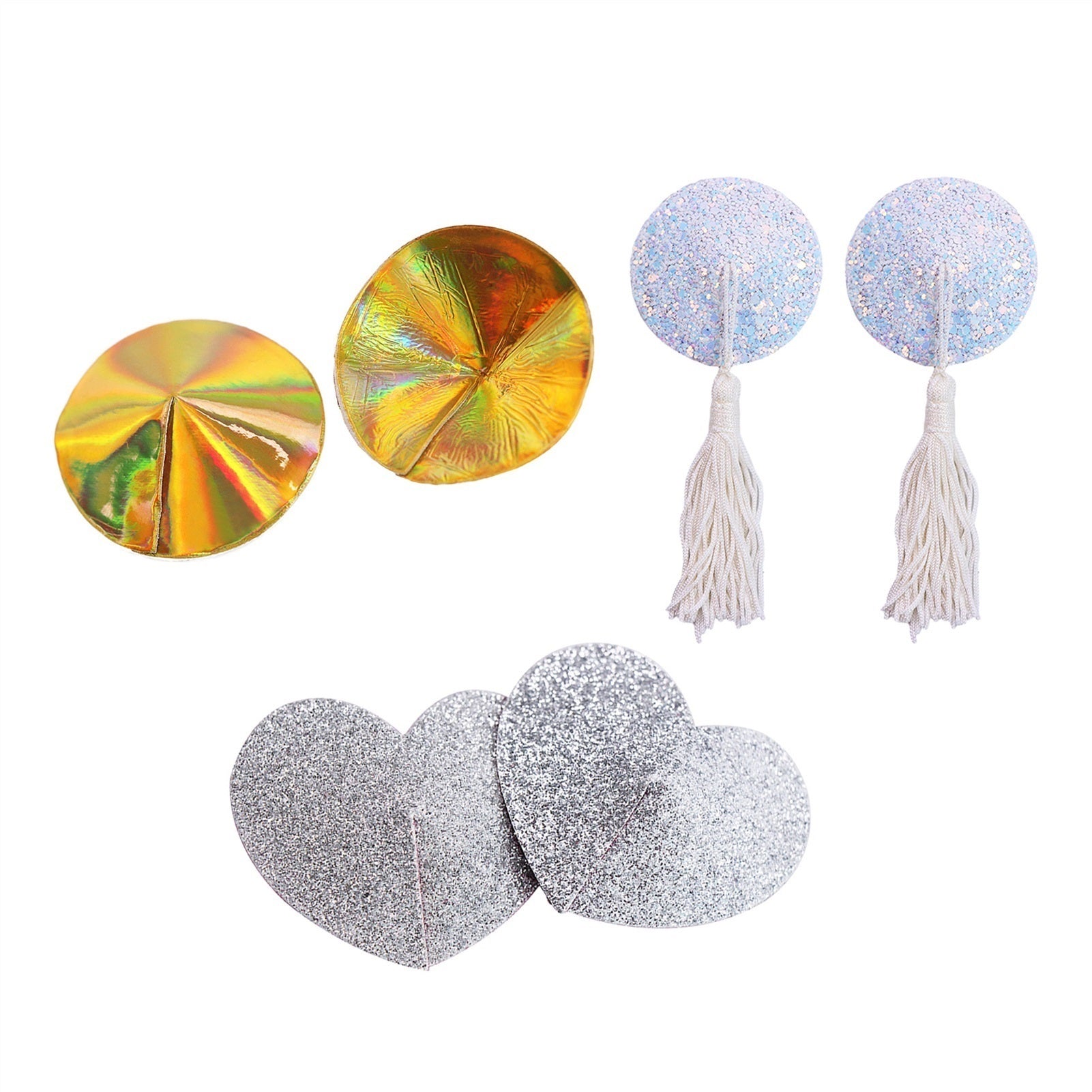 Fun Breast Nipple Paste Round Star Heart Lapel Sti