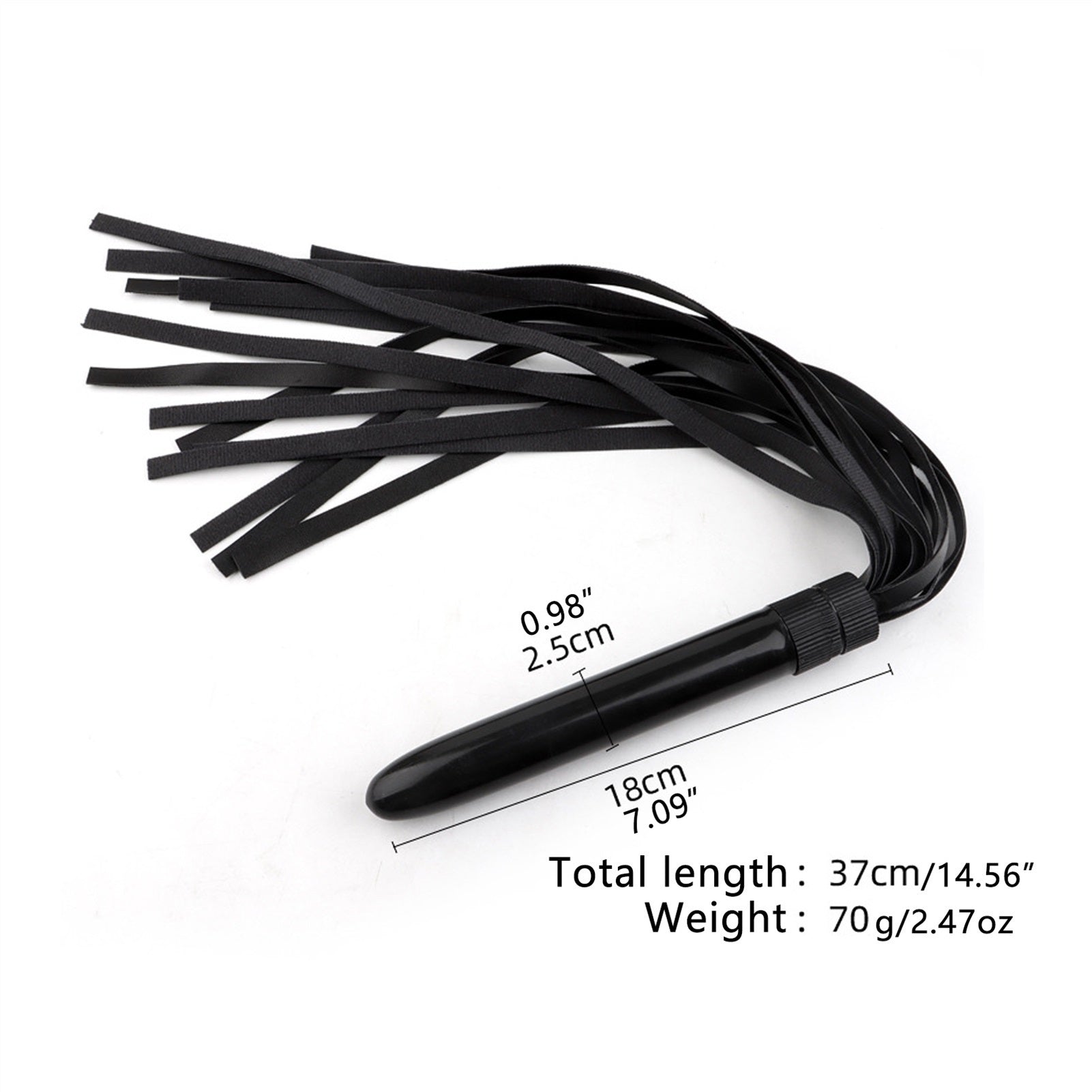 Black PU Leather Horse Whip Anal Plug To Pat For C
