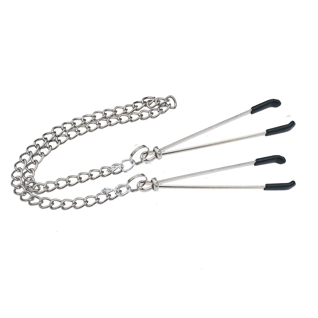 Women Punk Goth Nipple Clamps Alloy Silicone Noose