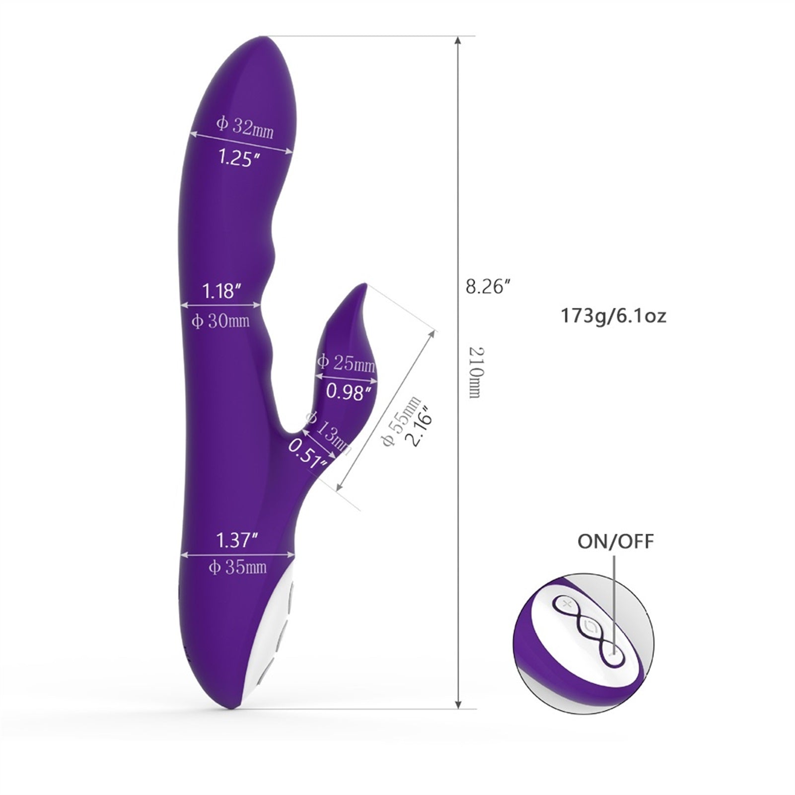 10 Frequency Drei-Wellen-Design G-spot Vibration S