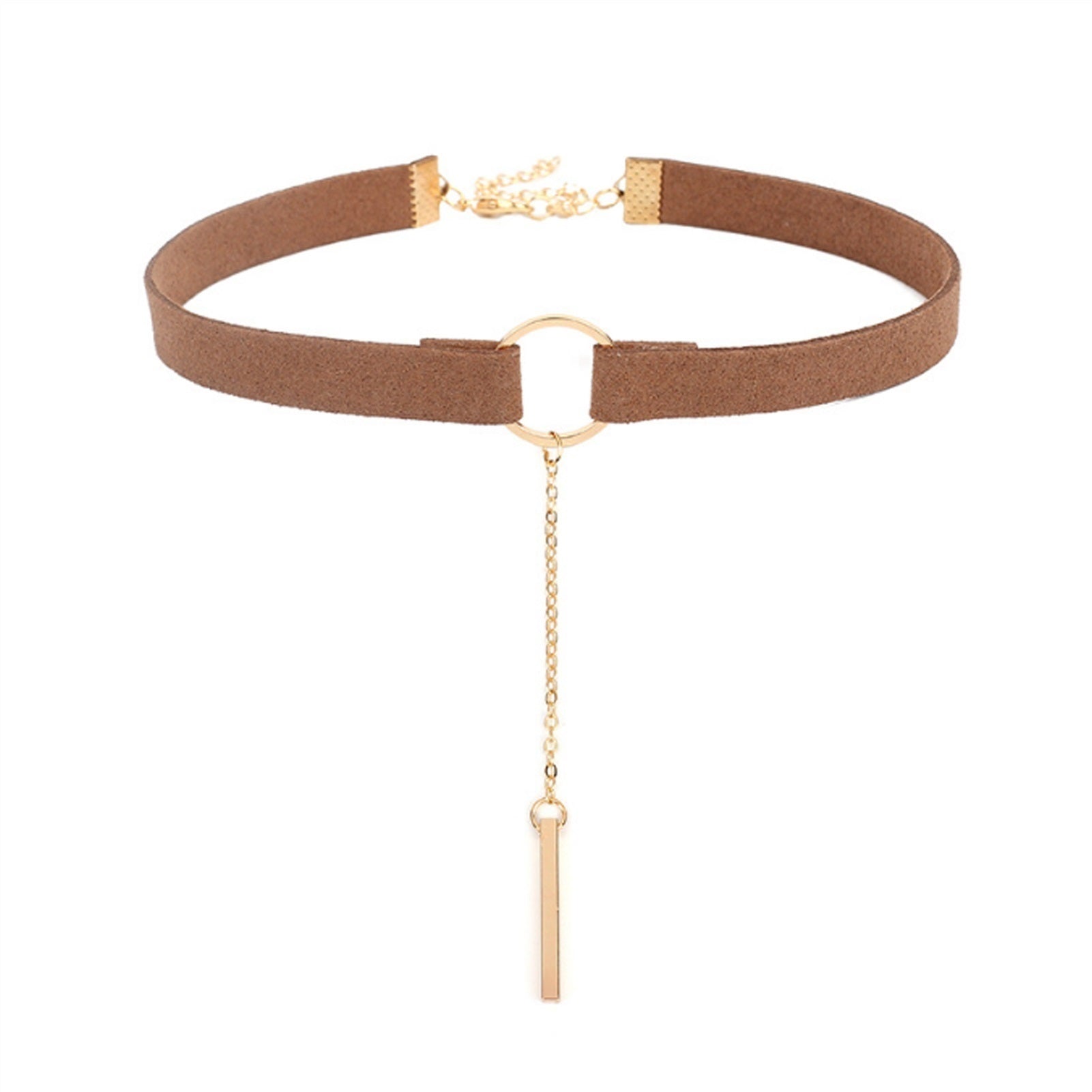 Fashion Velvet Collar Necklace With Chain Adjustab