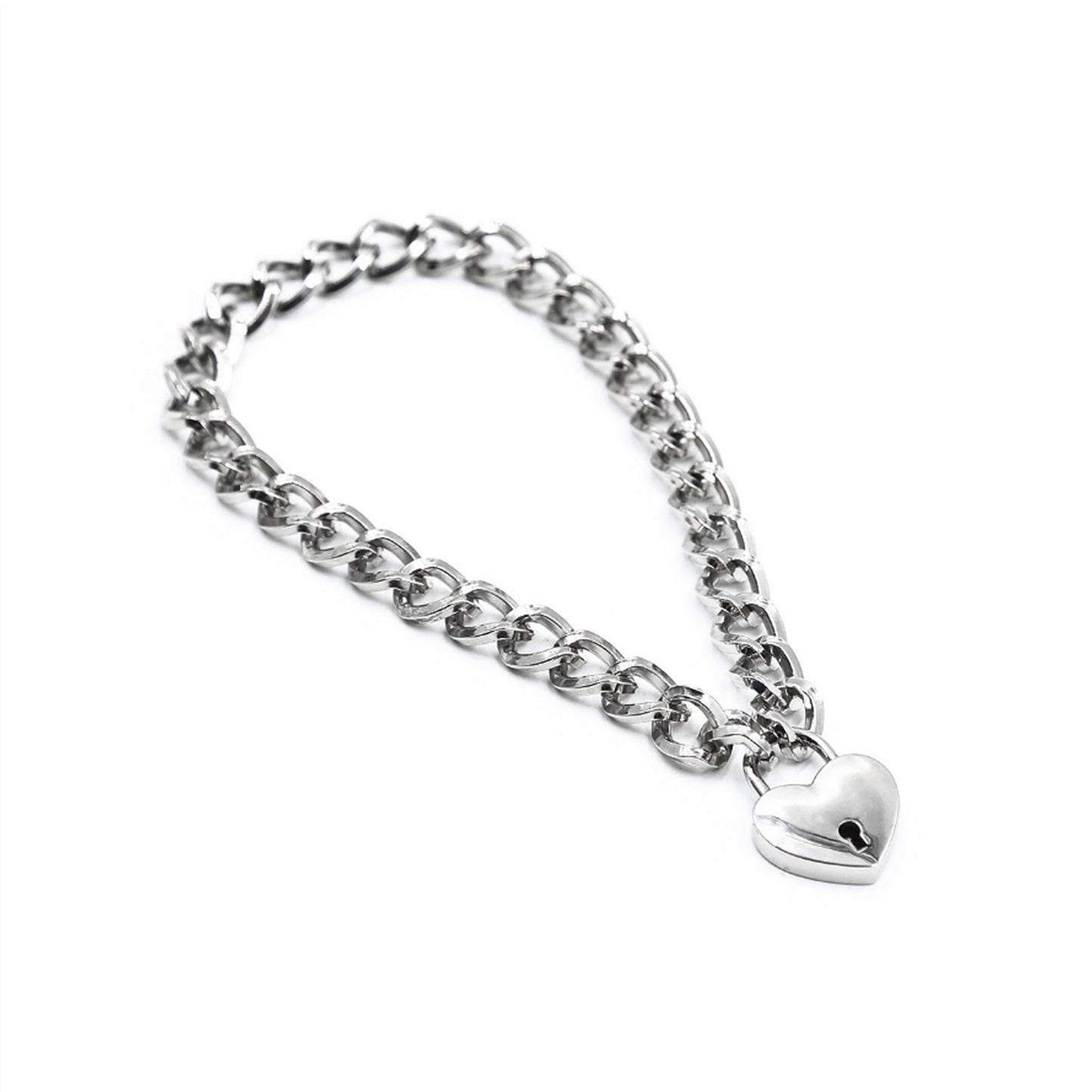 Chain Neck Sleeve Heart Shaped Lock Cuffs Necklace