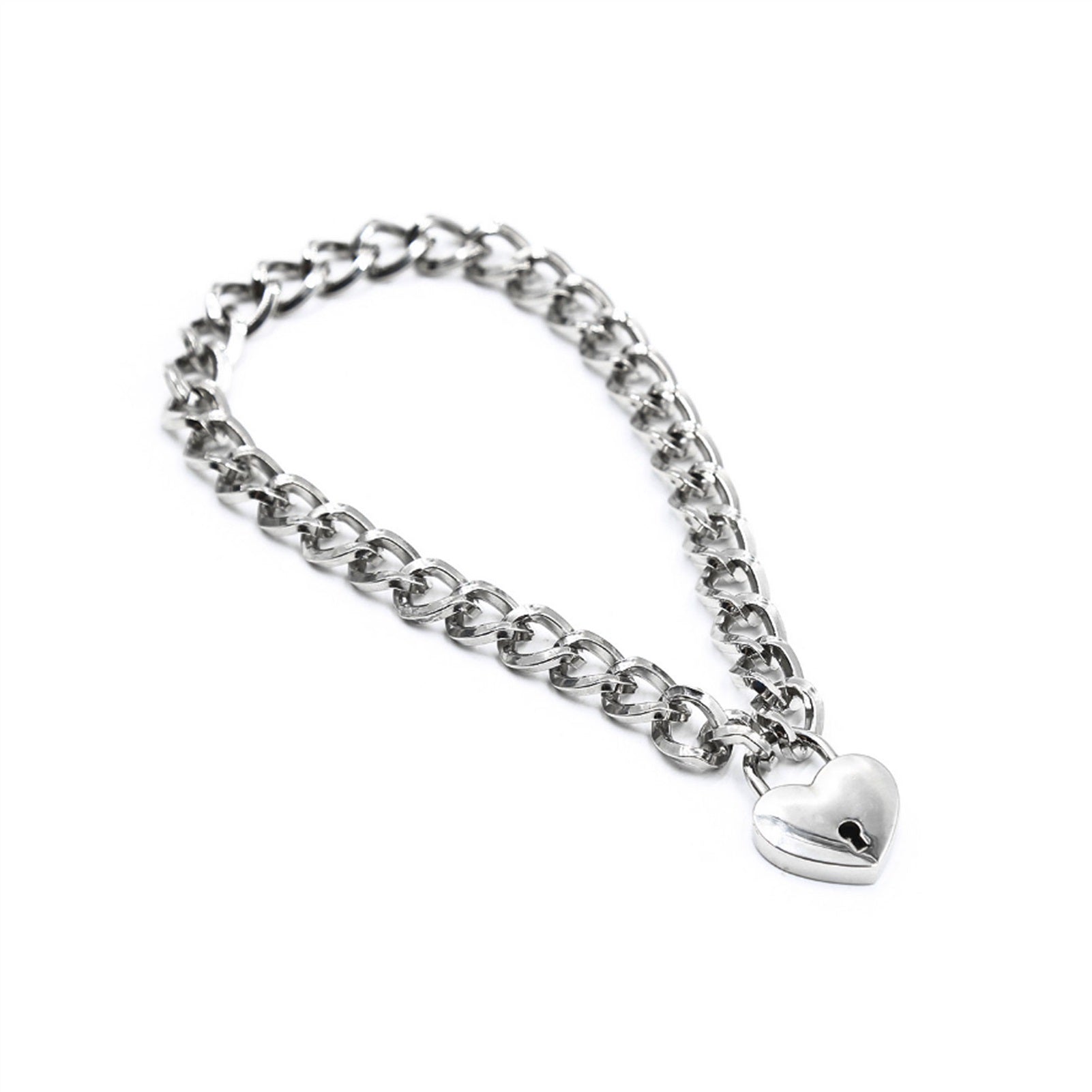 Chain Neck Sleeve Heart Shaped Lock Cuffs Necklace