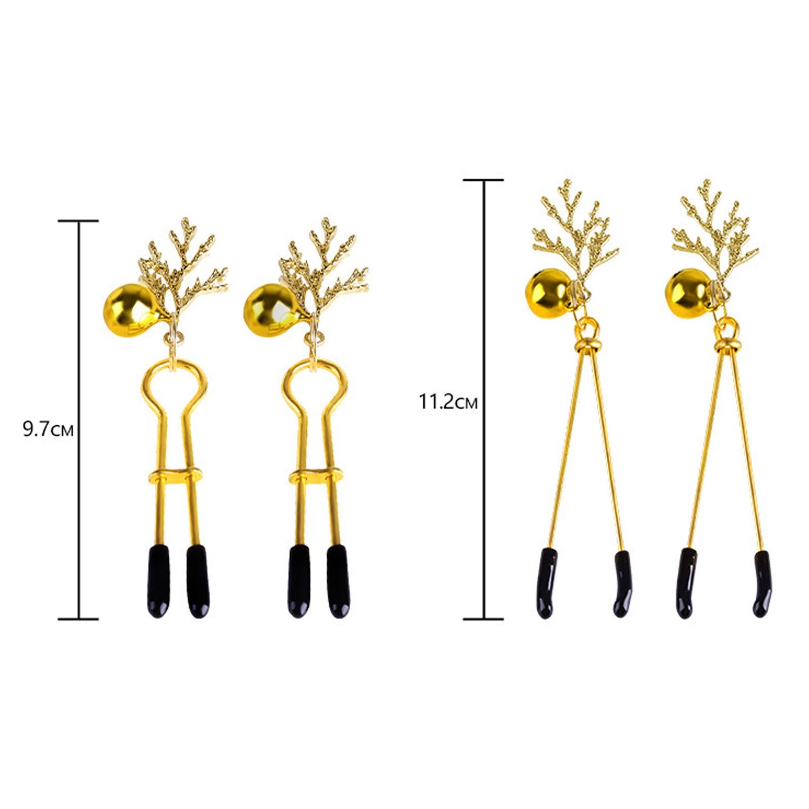 Bells Metal Clip Nipple Clamps With Screw Piercing