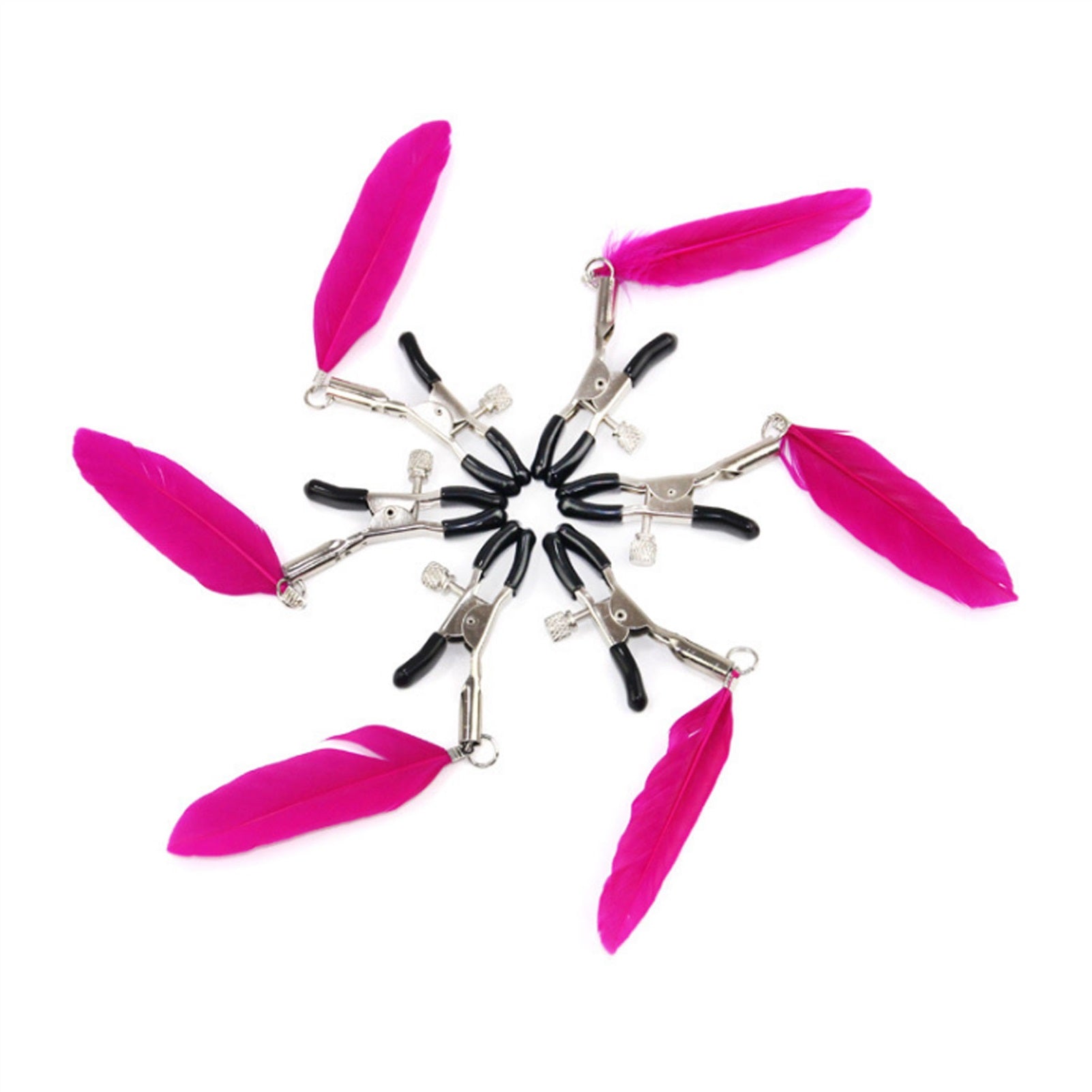 Feather Metal Mimi Clip Nipple Clamps With Black B