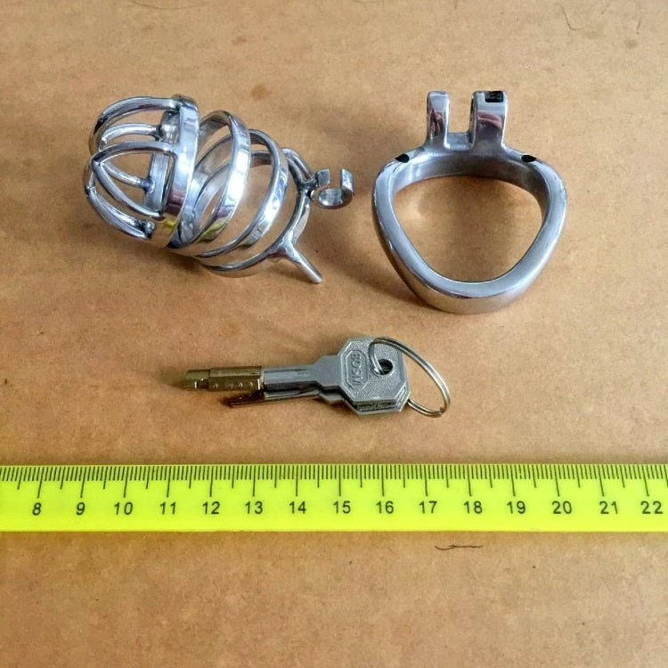 Male Cock Cage Chastity Device, Stainless Steel Ul