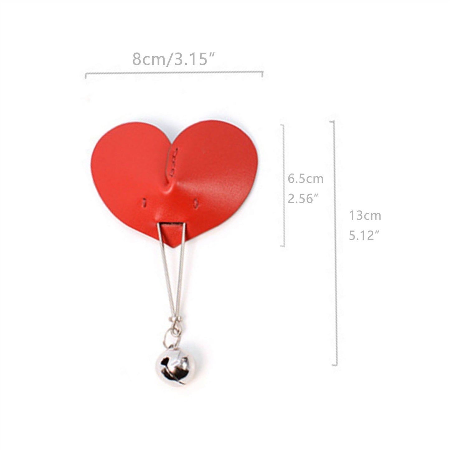 PU Leather Heart Metal Clip Nipple Clamps For Wome