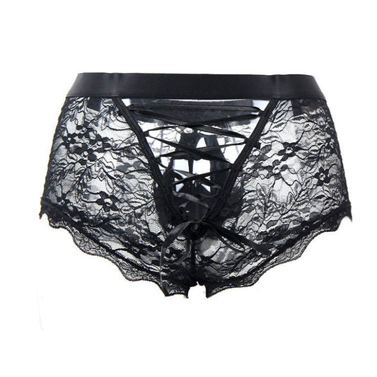 Men's Transparent Lace-up Large Size Sexy Boxer La
