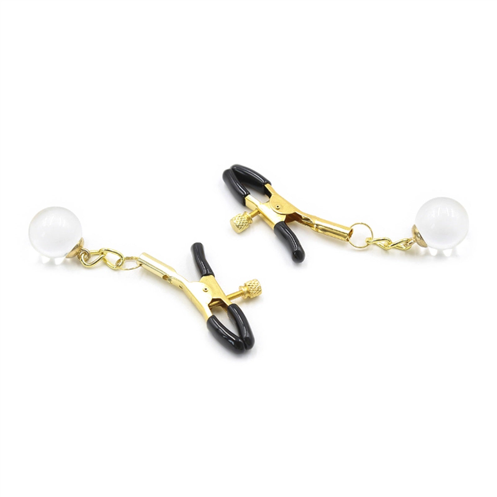 Golden Pendant Glass Ball Metal Mimi Clip Nipple C