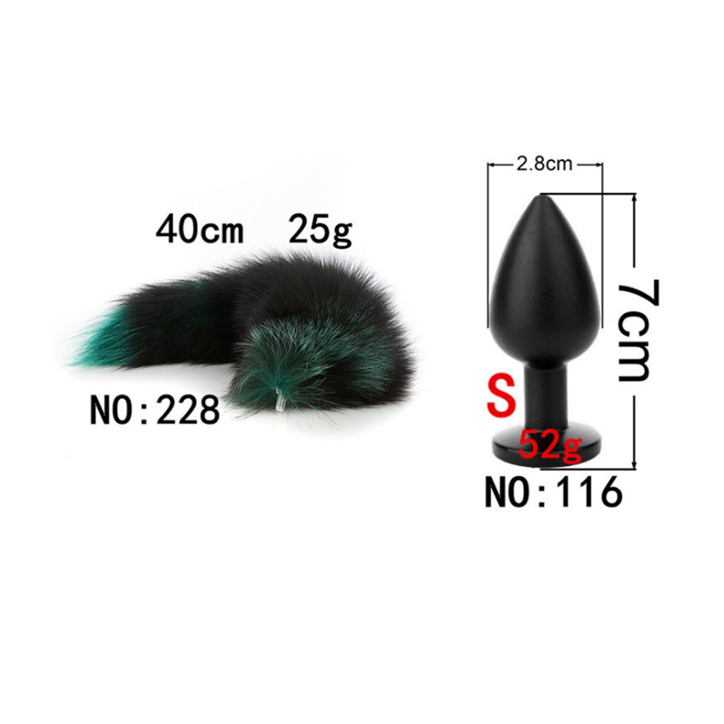 Removable Imitation Fox Tail Anal Plug For Couple 
