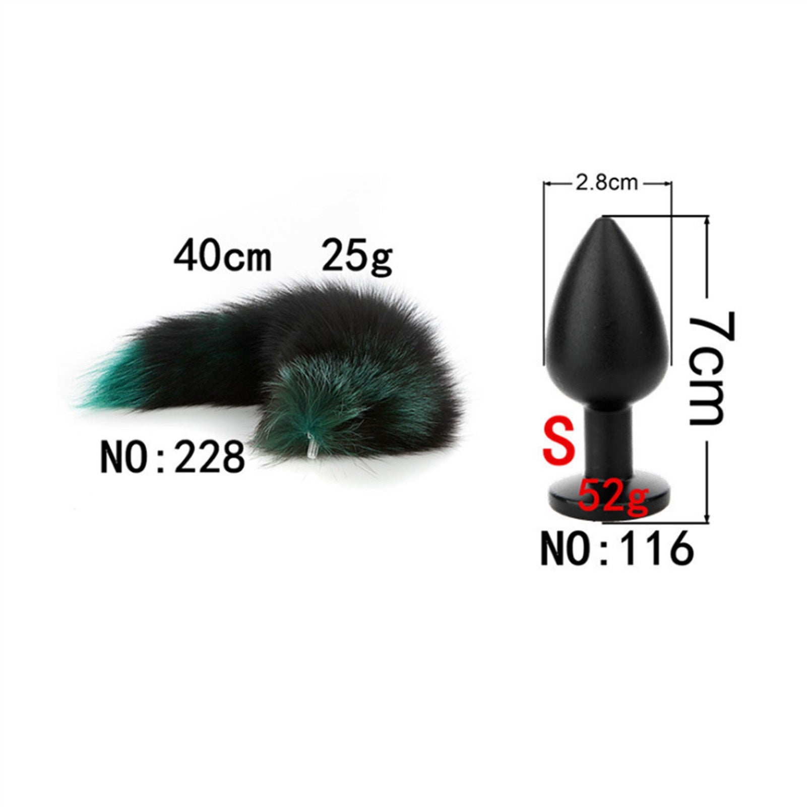 Removable Imitation Fox Tail Anal Plug For Couple 