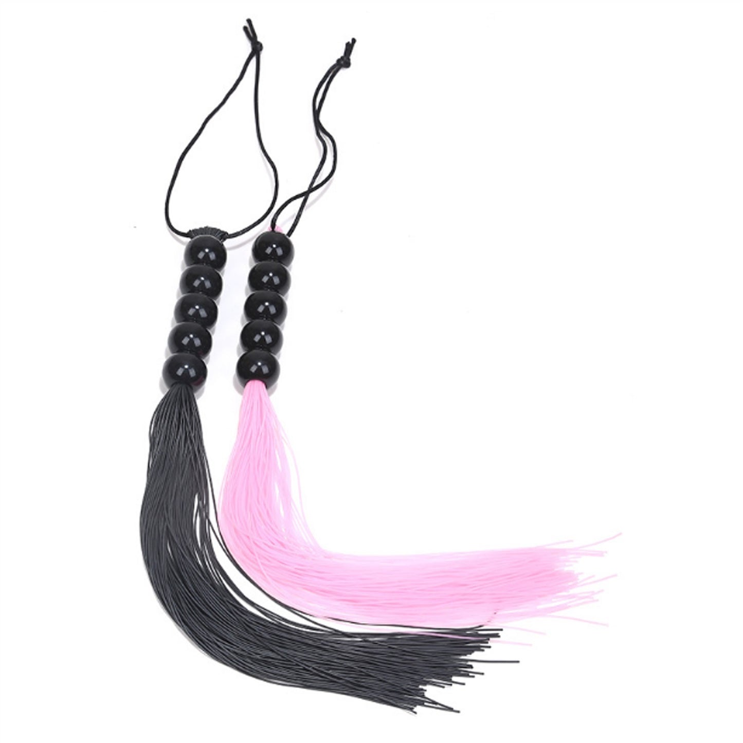 6 Beads Silicone Elastic Wires Tassels Horse Whip 