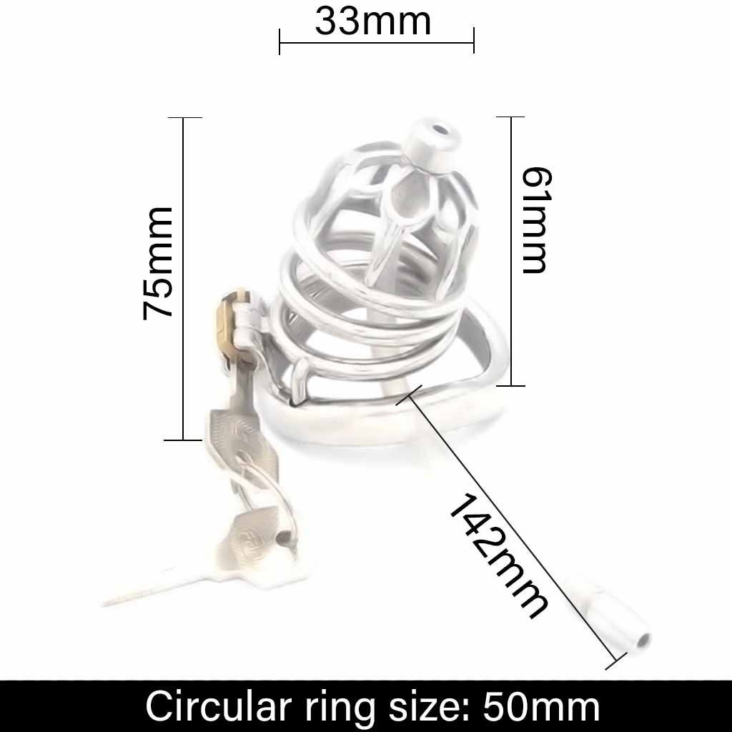 Male Cock Cage Chastity Device, Stainless Steel Sm