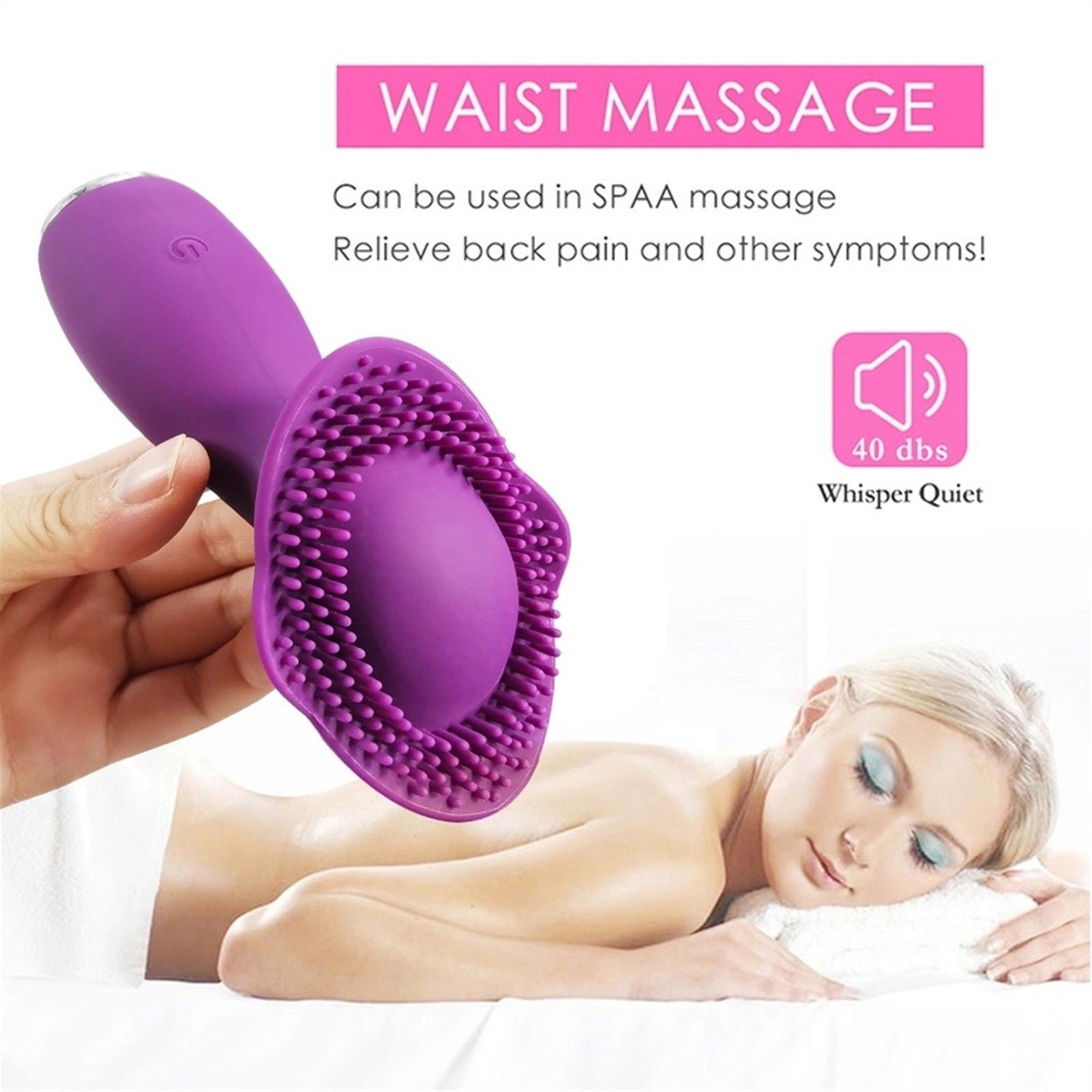 10 Frequency Vibration Stick Silicone Face Brush C