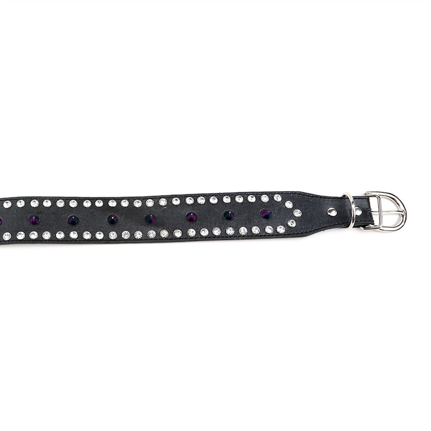 Nightclub Punk Rock Colorful Spike Rivets Black PU