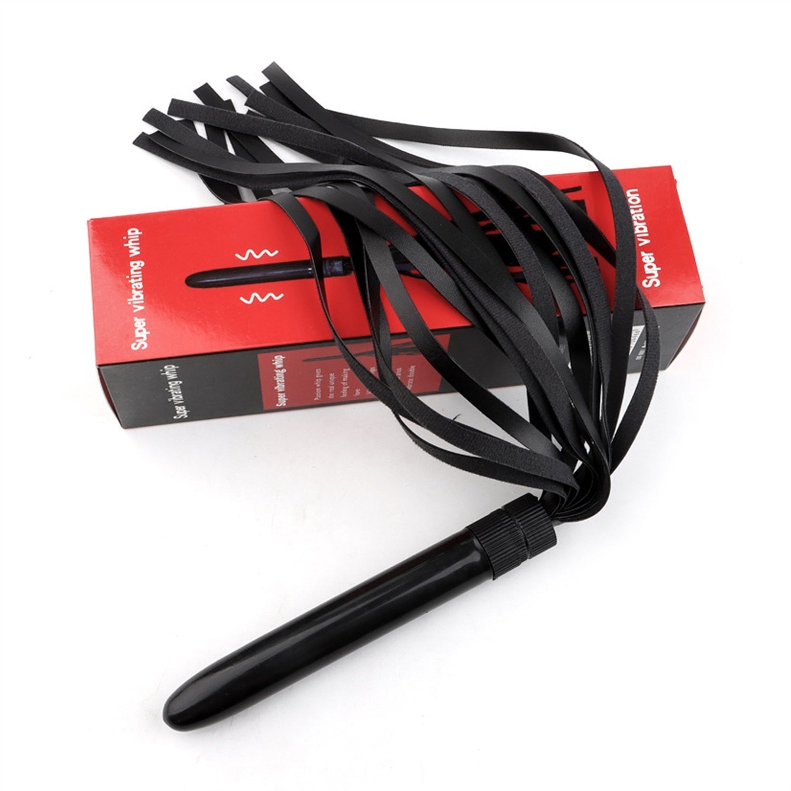Black PU Leather Horse Whip Anal Plug To Pat For C