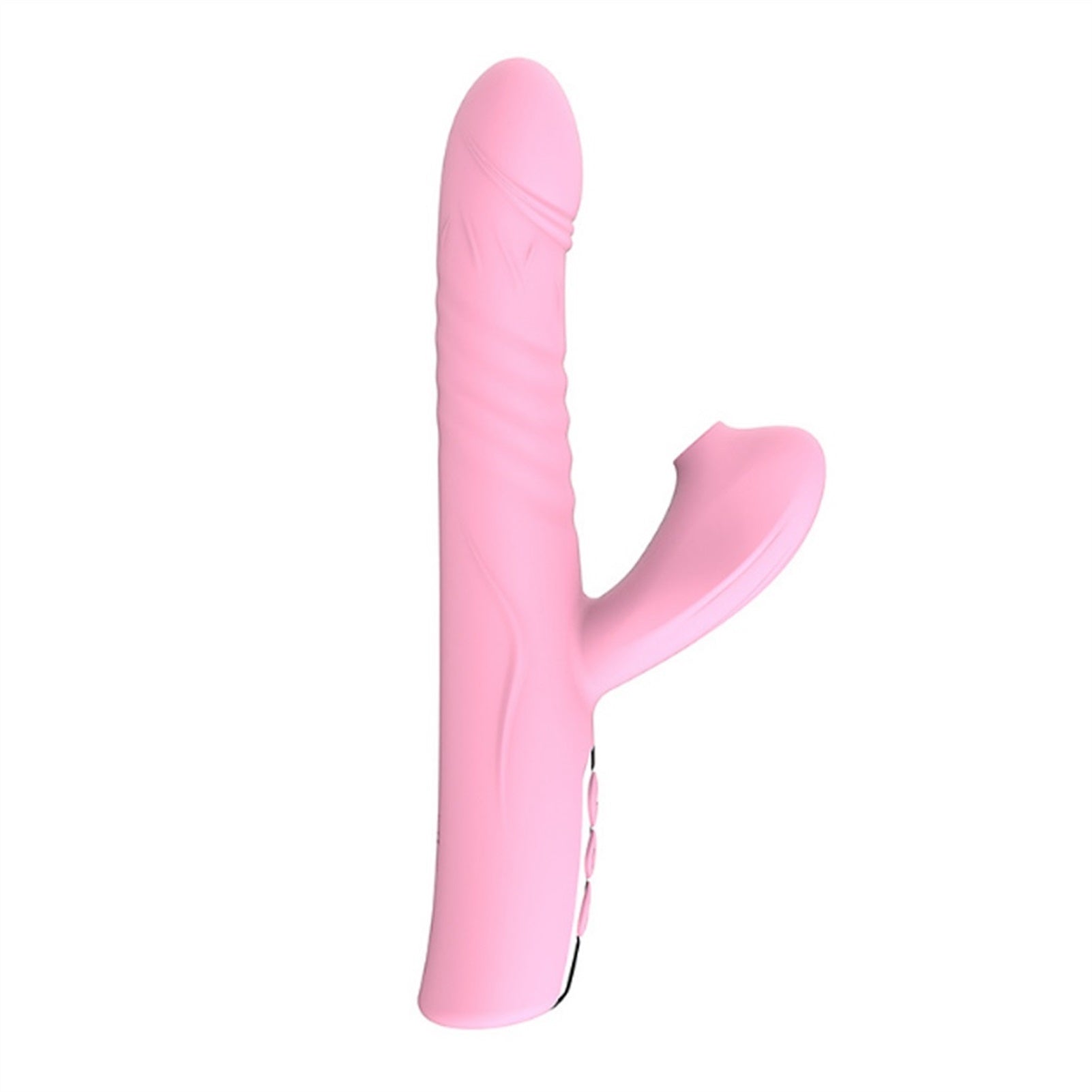 Pink Silicone Vibration Heated Dildo 8 vibration m