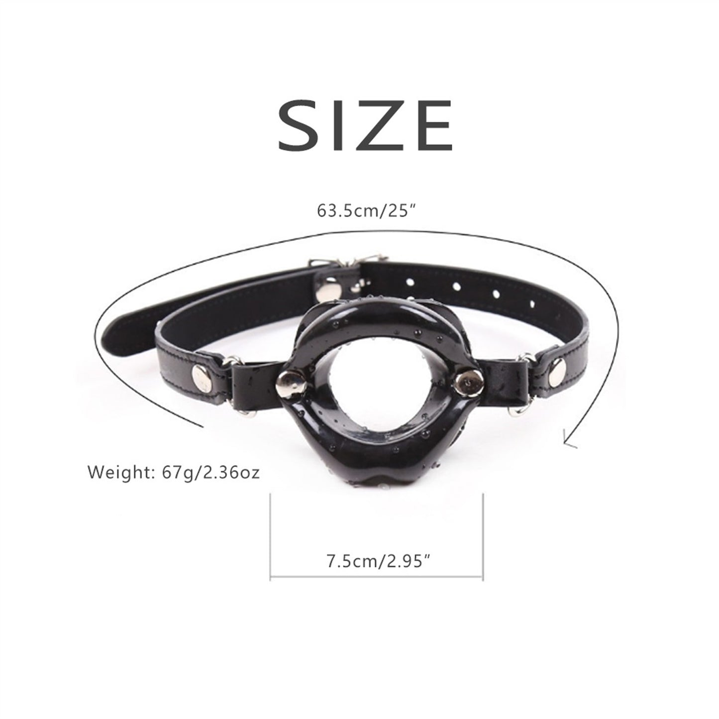 Couple's Silicone Mouth Ball Sexy Oral Leather Lip