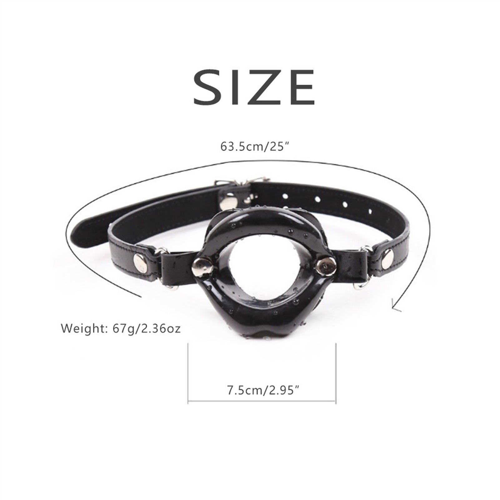 Couple's Silicone Mouth Ball Sexy Oral Leather Lip