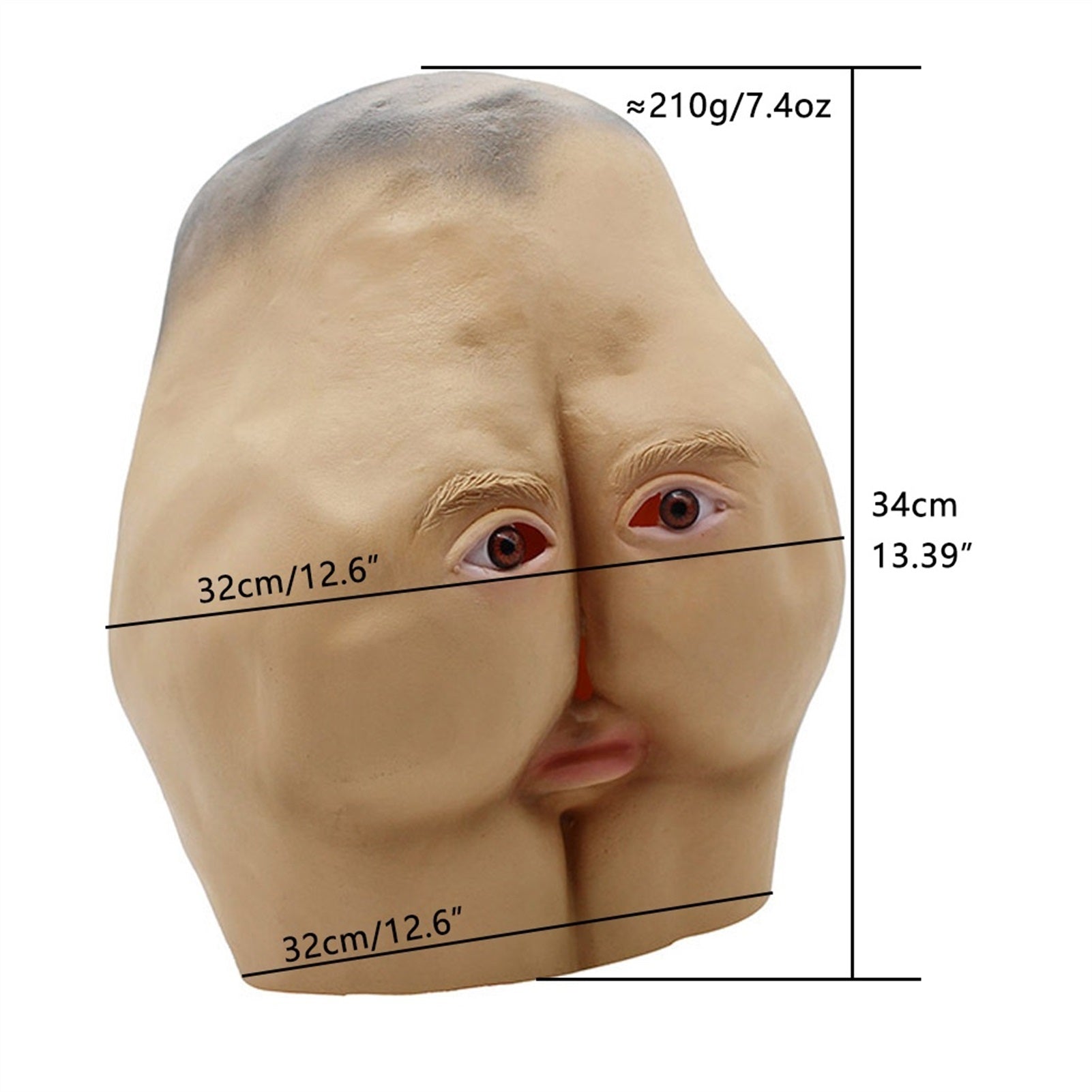 Halloween Butt Headgear Funny Adjustment Gu Toy Party Supplies Latex Mask