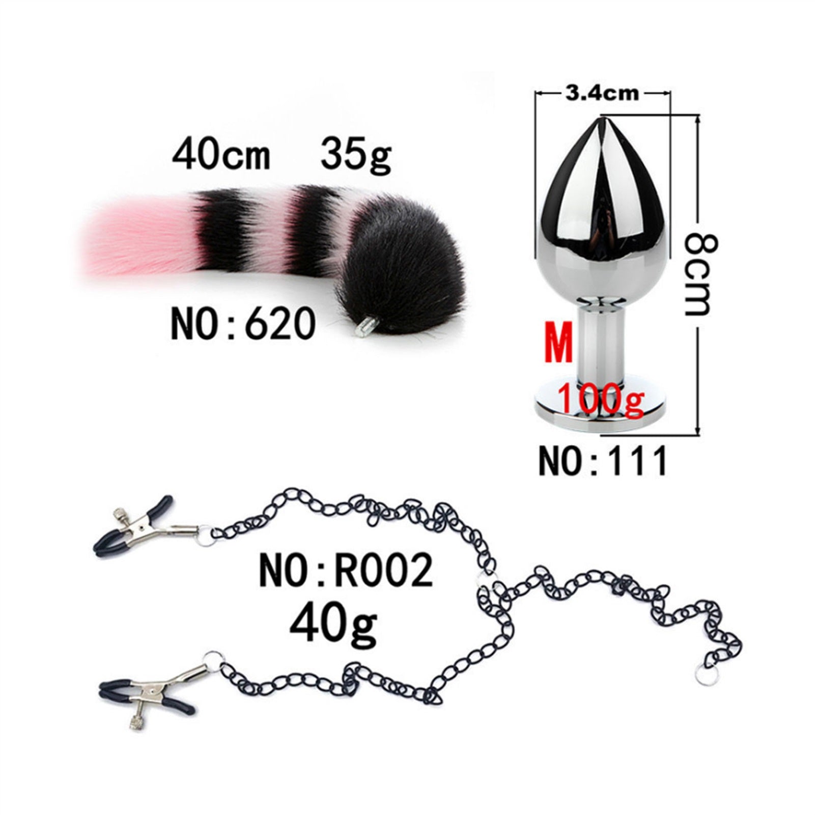 Long Chain Tail Metal Clamp Nipple Clamp Female Cl