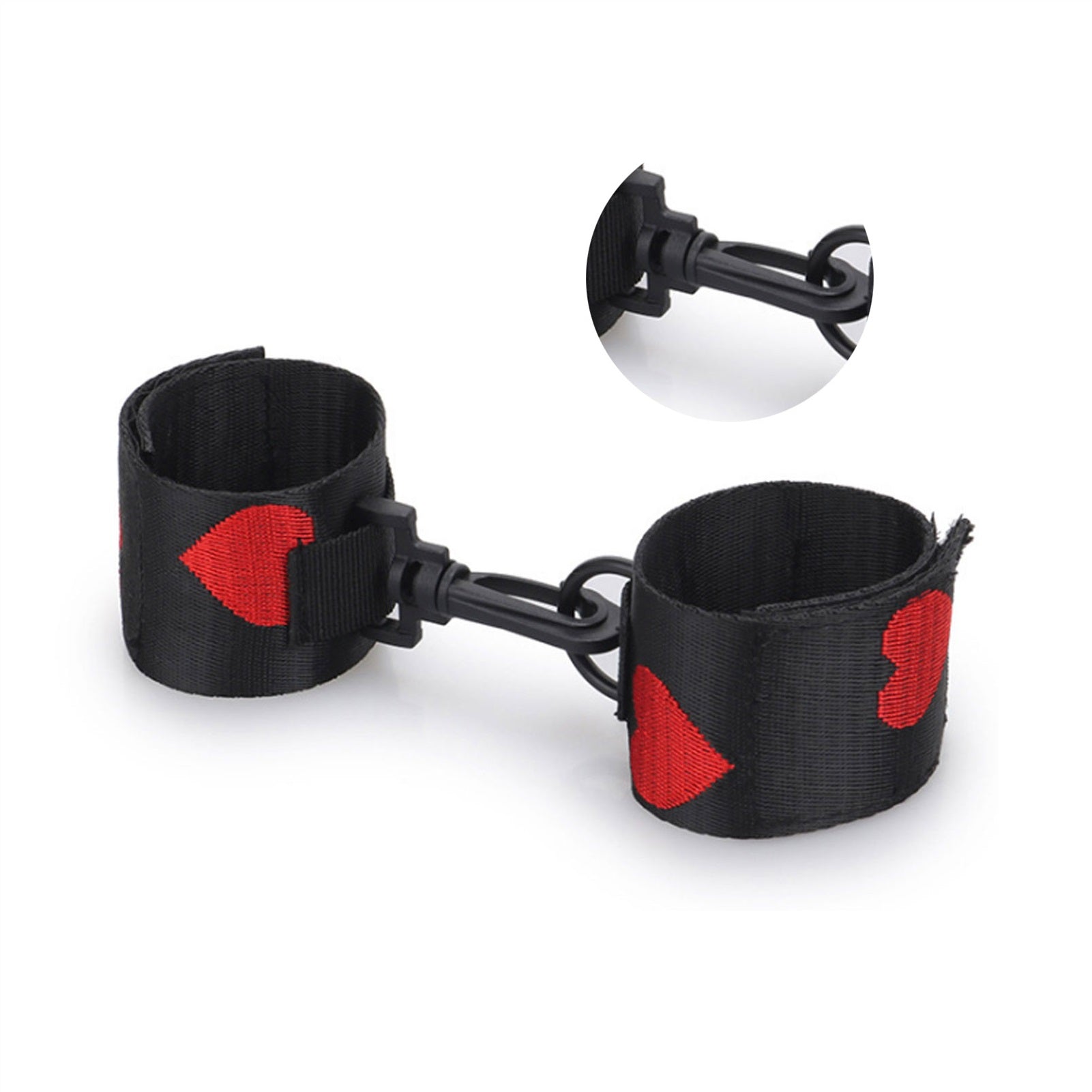 Black Tie Handcuffs Gold Rivet Chain Cuff Punk Roc