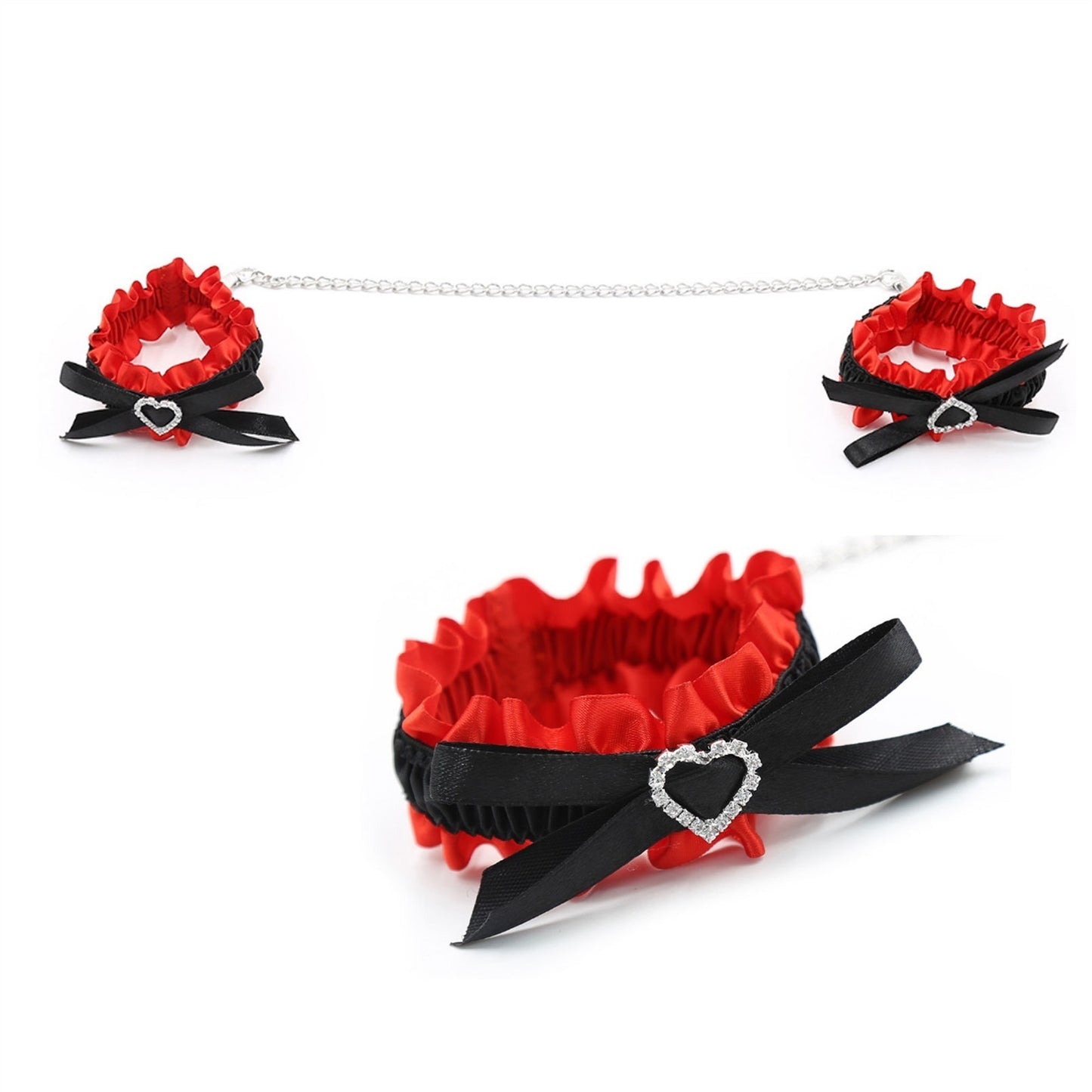 Sexy Bow Diamond Heart-shaped Bundle Hand Neck Lac