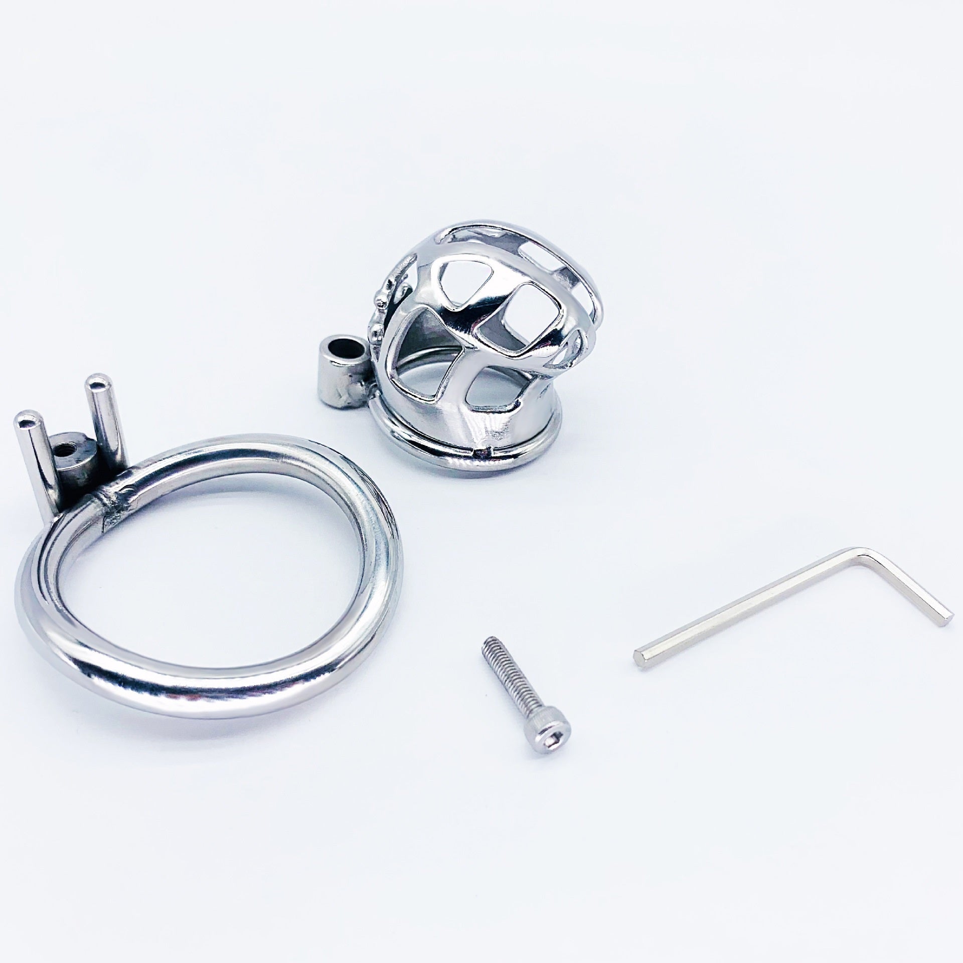 Stainless Steel Small Male Chastity Device Ergonom
