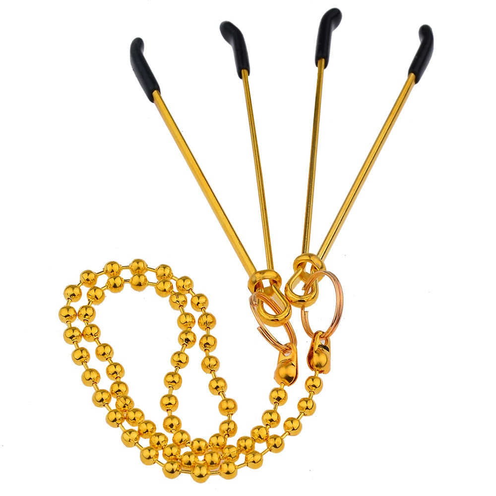 Women Punk Goth Nipple Clamps Alloy Silicone Noose